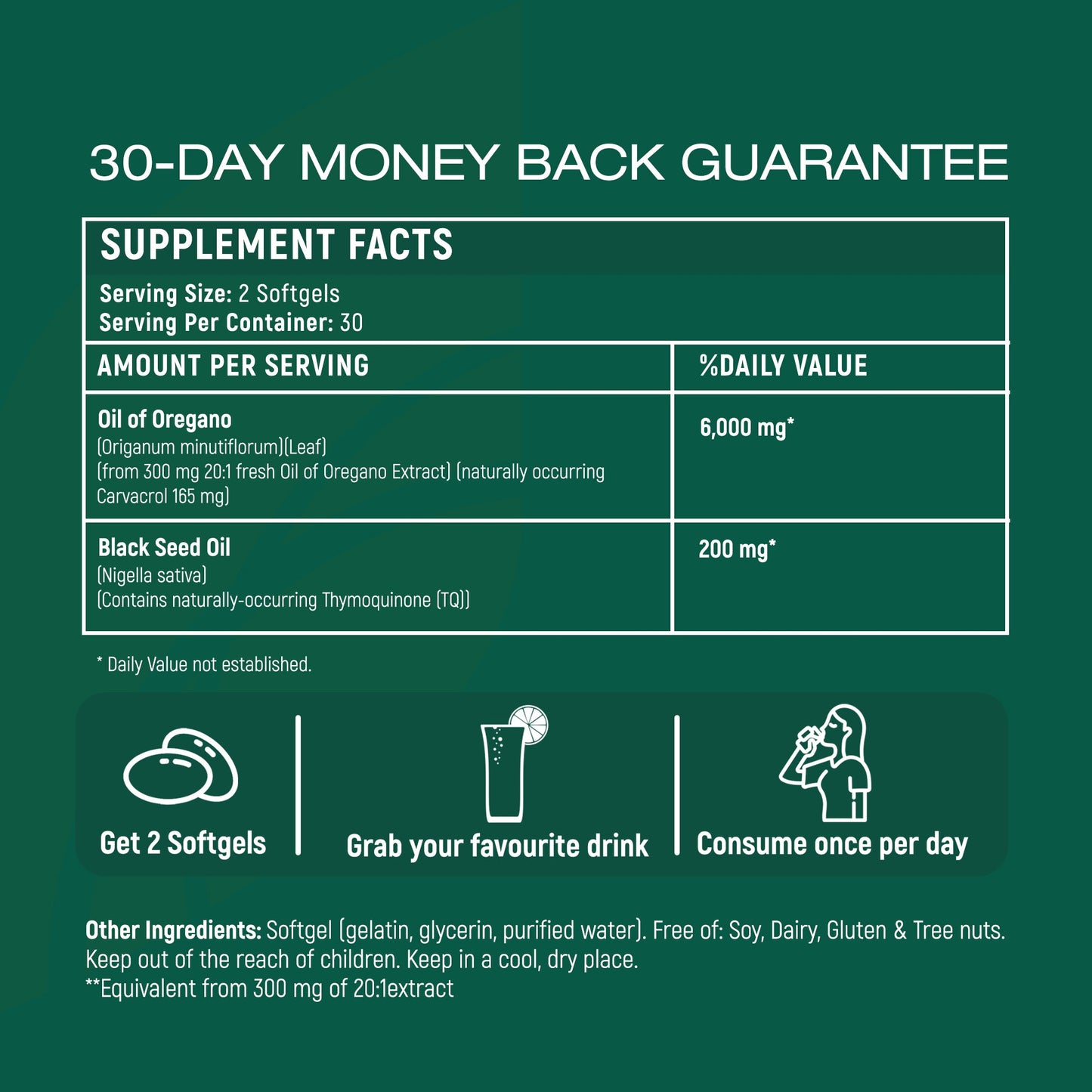 Oregano Black Seed Boost (180 Soft Gels)